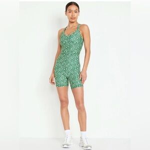 Old Navy PowerSoft Floral Exercise Bodysuit – 5" Inseam